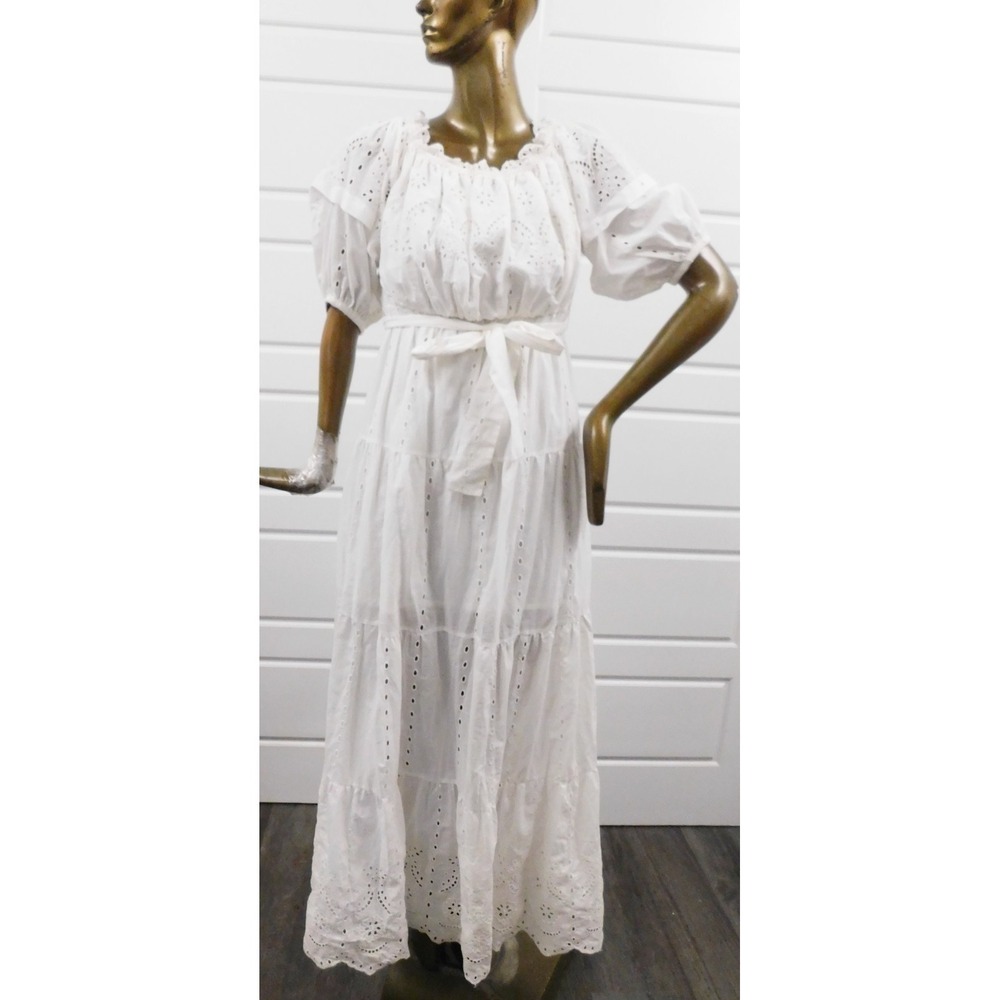 Nocturne Ecru Lace 100% Cotton Maxi Dress  MSRP$467 sz S NWT